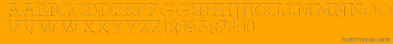 Reliefdeco Font – Gray Fonts on Orange Background