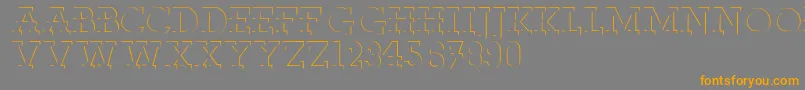 Reliefdeco Font – Orange Fonts on Gray Background