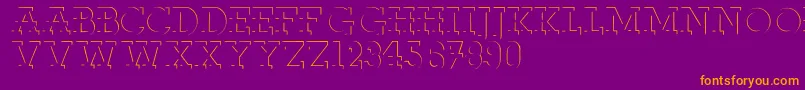 Reliefdeco Font – Orange Fonts on Purple Background