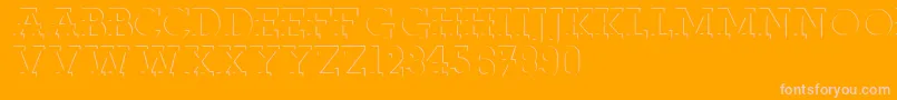 Reliefdeco Font – Pink Fonts on Orange Background