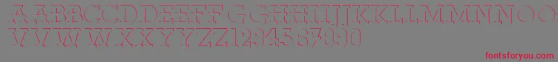 Reliefdeco-Schriftart – Rote Schriften auf grauem Hintergrund