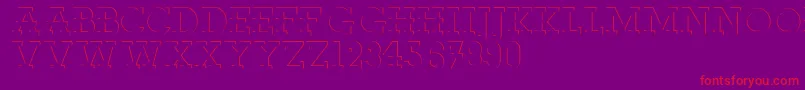 Reliefdeco Font – Red Fonts on Purple Background