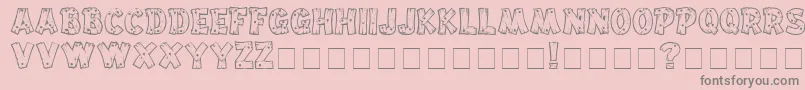 フォントDrifttype – ピンクの背景に灰色の文字