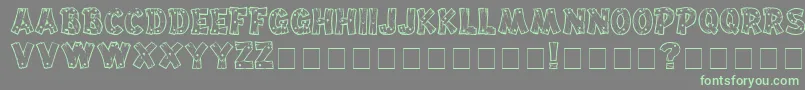 Drifttype-fontti – vihreät fontit harmaalla taustalla