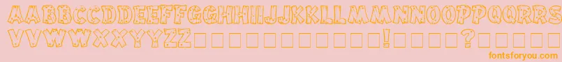 Шрифт Drifttype – оранжевые шрифты на розовом фоне