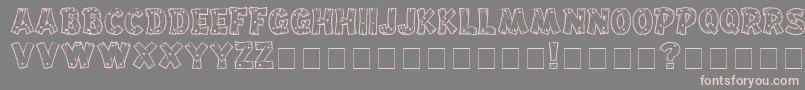 Drifttype-fontti – vaaleanpunaiset fontit harmaalla taustalla