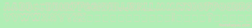 Drifttype-fontti – vaaleanpunaiset fontit vihreällä taustalla