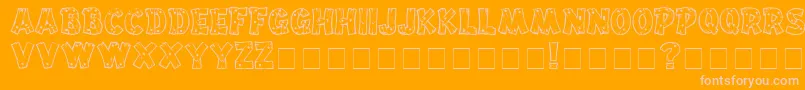 Drifttype Font – Pink Fonts on Orange Background