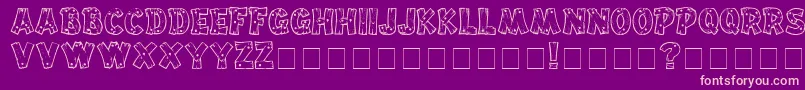 フォントDrifttype – 紫の背景にピンクのフォント