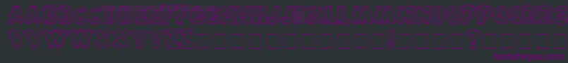 Drifttype-fontti – violetit fontit mustalla taustalla