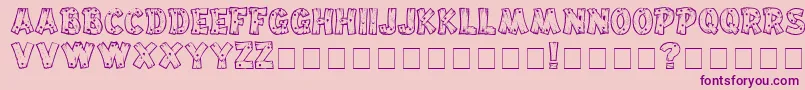 Drifttype Font – Purple Fonts on Pink Background