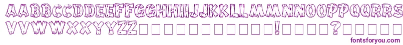 Drifttype-fontti – violetit fontit valkoisella taustalla