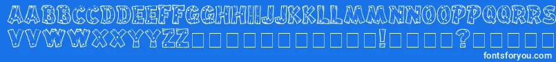 Drifttype Font – White Fonts on Blue Background