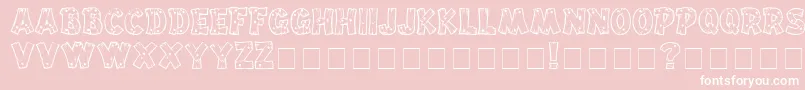 Drifttype-fontti – valkoiset fontit vaaleanpunaisella taustalla