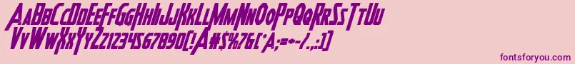 Heroesassembleboldital Font – Purple Fonts on Pink Background