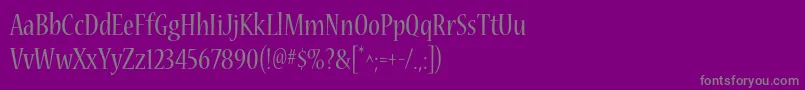 NuevastdCond Font – Gray Fonts on Purple Background