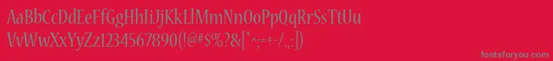 NuevastdCond Font – Gray Fonts on Red Background