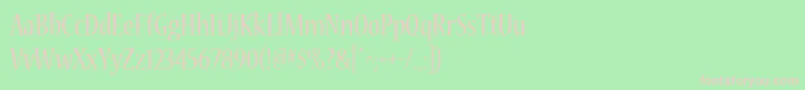 NuevastdCond Font – Pink Fonts on Green Background