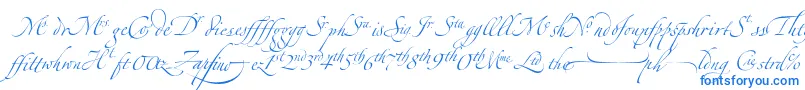 ZapfinoextraltLigatures-Schriftart – Blaue Schriften