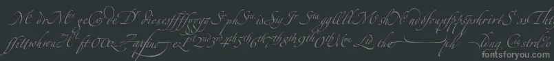 ZapfinoextraltLigatures-Schriftart – Graue Schriften auf schwarzem Hintergrund