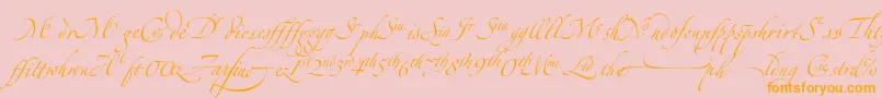 ZapfinoextraltLigatures Font – Orange Fonts on Pink Background