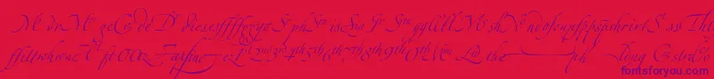 ZapfinoextraltLigatures-Schriftart – Violette Schriften auf rotem Hintergrund