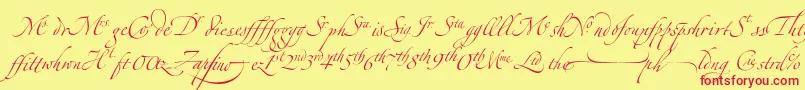 ZapfinoextraltLigatures Font – Red Fonts on Yellow Background