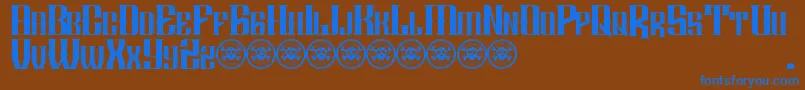 AuriliaNurlazikana Font – Blue Fonts on Brown Background