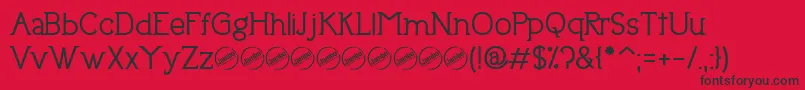 UptownEleganceBold Font – Black Fonts on Red Background
