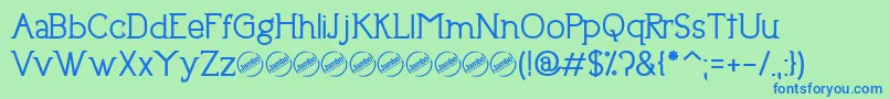UptownEleganceBold Font – Blue Fonts on Green Background