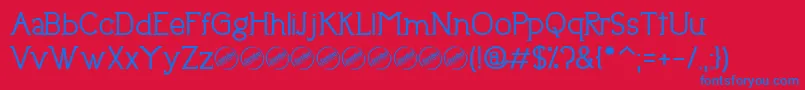 UptownEleganceBold Font – Blue Fonts on Red Background