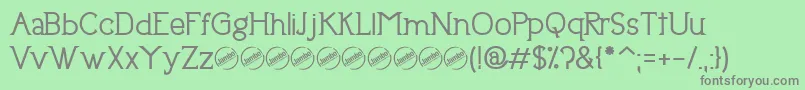 UptownEleganceBold Font – Gray Fonts on Green Background