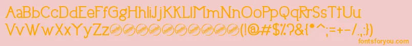 UptownEleganceBold Font – Orange Fonts on Pink Background
