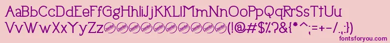 UptownEleganceBold Font – Purple Fonts on Pink Background