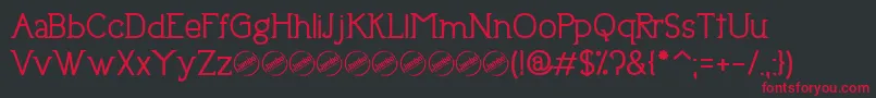 UptownEleganceBold Font – Red Fonts on Black Background