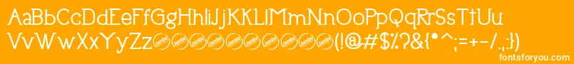 Шрифт UptownEleganceBold – белые шрифты на оранжевом фоне
