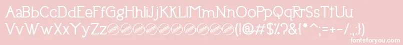 UptownEleganceBold Font – White Fonts on Pink Background
