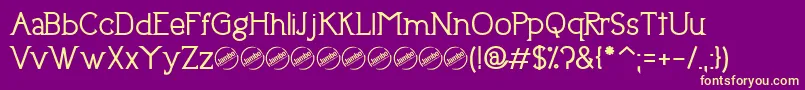 Weitere Informationen zur UptownEleganceBold-Schriftart UptownEleganceBold-Schriftart – Gelbe Schriften auf violettem Hintergrund