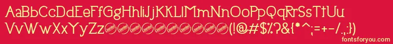 UptownEleganceBold Font – Yellow Fonts on Red Background