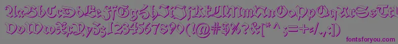 Alteschwabachershadow Font – Purple Fonts on Gray Background
