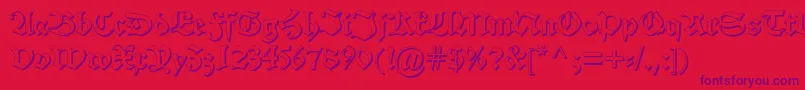 Alteschwabachershadow Font – Purple Fonts on Red Background