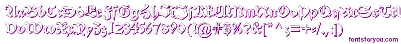 Alteschwabachershadow Font – Purple Fonts on White Background