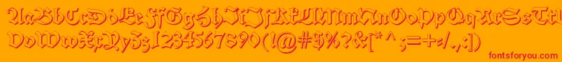 Alteschwabachershadow Font – Red Fonts on Orange Background