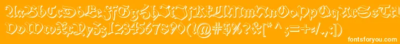 Alteschwabachershadow Font – White Fonts on Orange Background