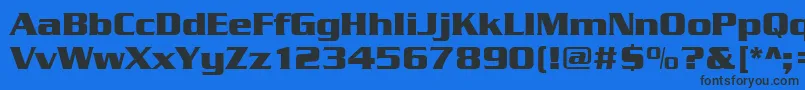 Serpentinedeebol Font – Black Fonts on Blue Background