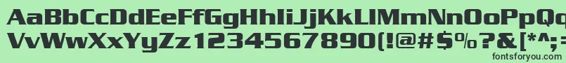 フォントSerpentinedeebol – 緑の背景に黒い文字