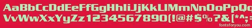 フォントSerpentinedeebol – 赤い背景に緑の文字