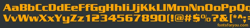 フォントSerpentinedeebol – 黒い背景にオレンジの文字