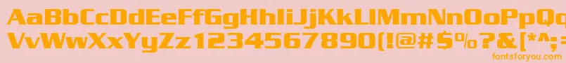 Serpentinedeebol Font – Orange Fonts on Pink Background