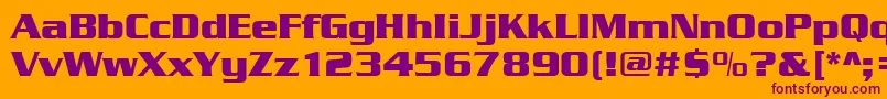 Serpentinedeebol Font – Purple Fonts on Orange Background